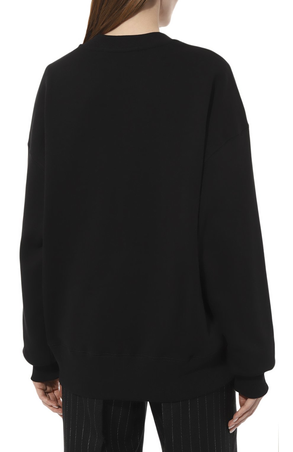 Хлопковый свитшот MSGM черного цвета по цене 27300 руб., арт. 3541MDM144/237799, фото 4 Хлопковый свитшот MSGM, арт. 3541MDM144/237799, фото 4