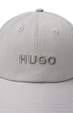 Детская хлопковая бейсболка HUGO серого цвета, арт. G00320 | Фото 3 (Материал: Текстиль, Хлопок; Нос: Не проставлено)