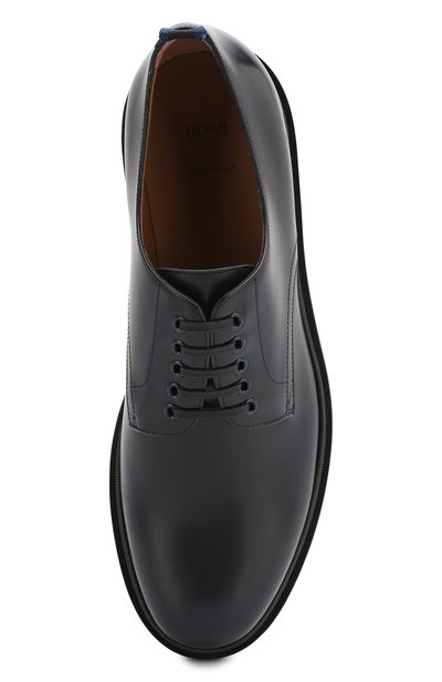 Кожаные дерби BOSS темно-синего цвета по цене 39800 руб., арт. 50428484, фото 5 Кожаные дерби BOSS, арт. 50428484, фото 5