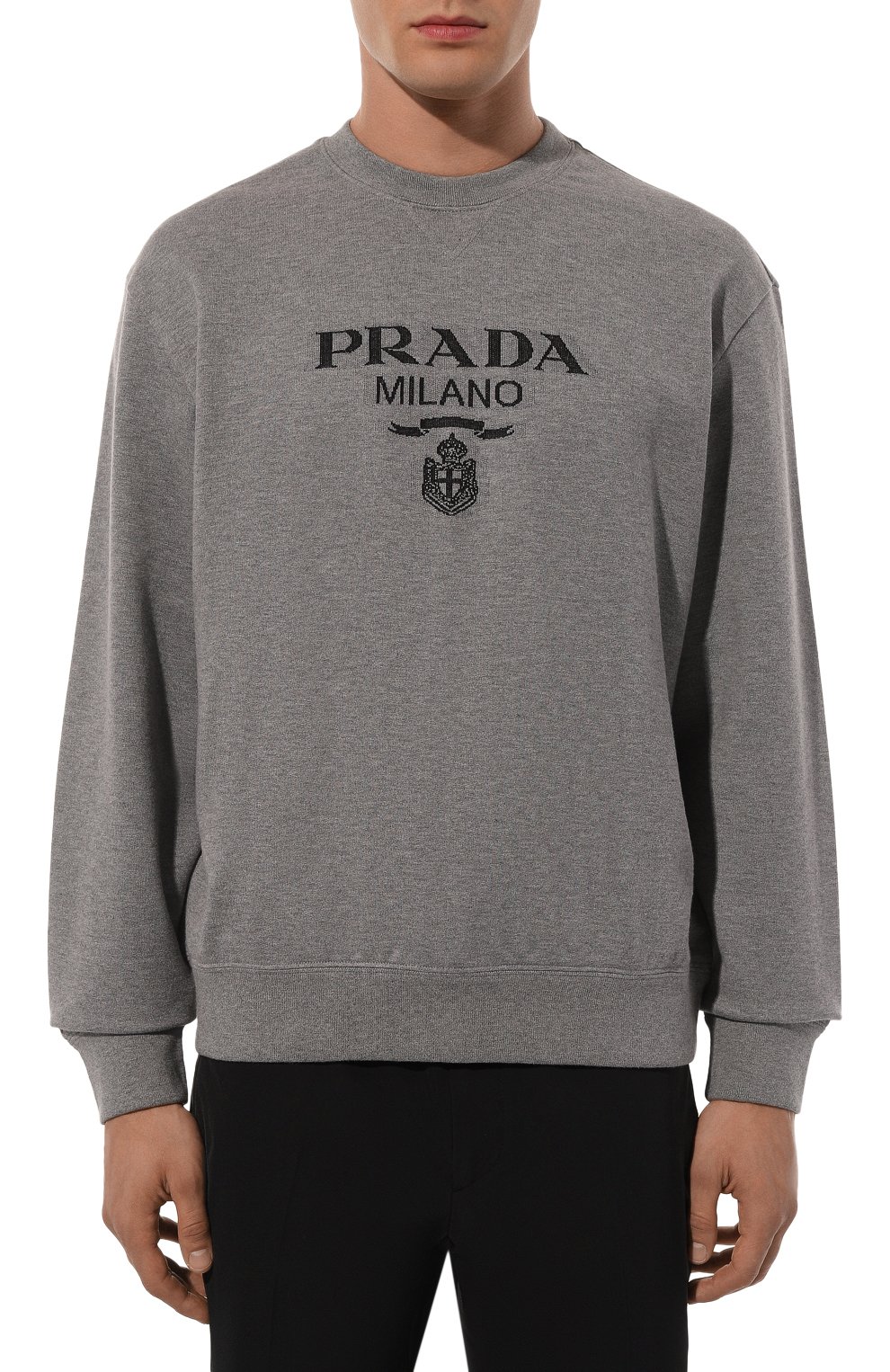 Хлопковый свитшот PRADA, арт. UJL148-1Y13-F0BD9-202, фото 3