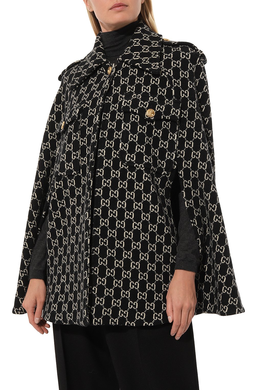 Шерстяная накидка GUCCI, арт. 650533 XKBR8, фото 3