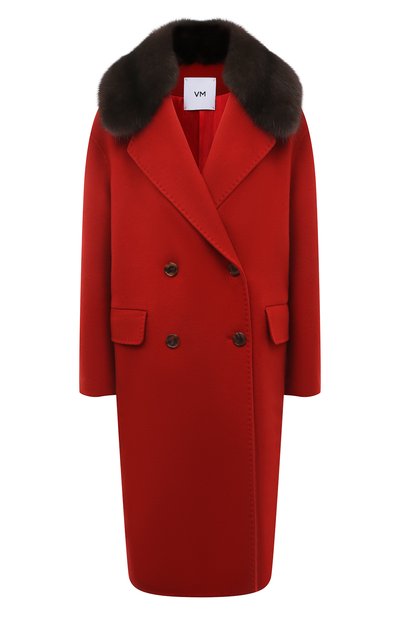 Пальто с отделкой из меха соболя VM, арт. FIORDA, фото 1