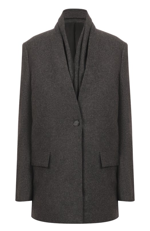 Жакет из вискозы и шерсти TOTEME 254-WRZ0060-FB0472 Серый 254-WRZ0060-FB0472