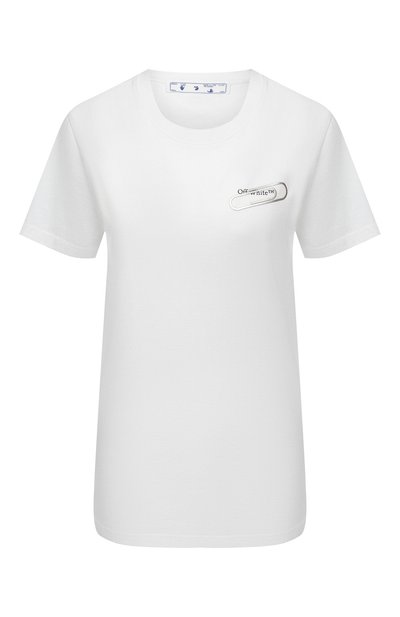 Женская хлопковая футболка OFF-WHITE, арт. 0WAA049E20JER0030110