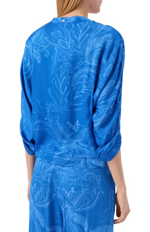 Блузка из вискозы Poupette St Barth W4IR26BVSRFU Синий  W4IR26BVSRFU Фото 4