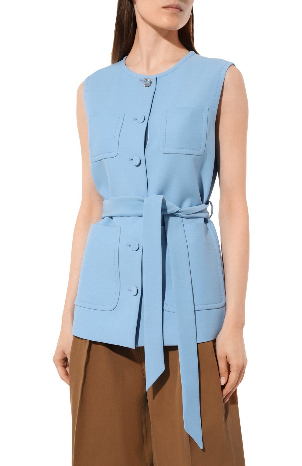 Жилет из шелка и шерсти GUCCI, арт. 619334 ZAD88, фото 3