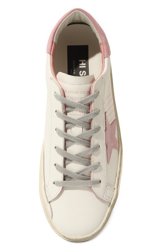 Кожаные кеды Hi Star Golden Goose Deluxe Brand GWF00118.F004723 Белый  GWF00118.F004723 Фото 6