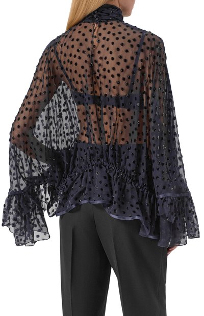 Шелковая блузка SAINT LAURENT, арт. 840792/Y631T, фото 4