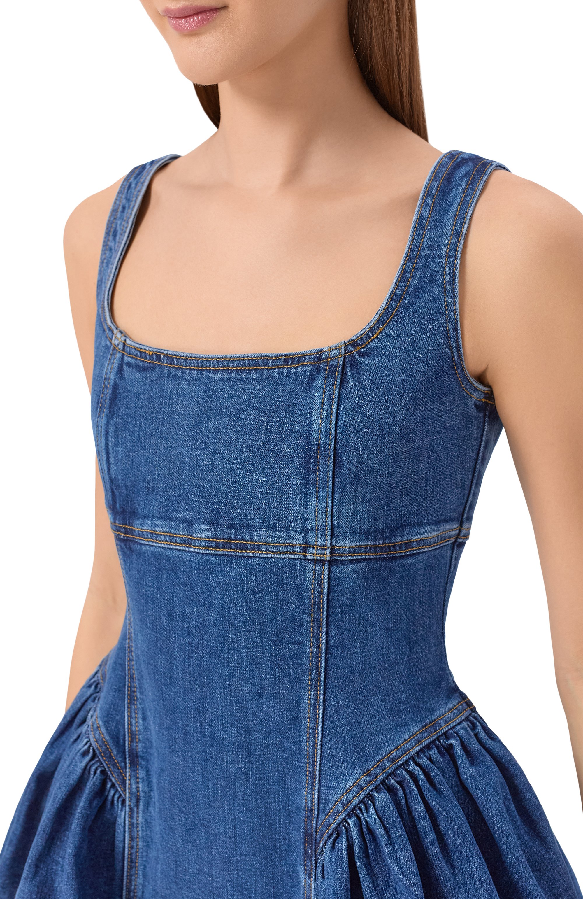 Джинсовое платье SELF-PORTRAIT, арт. SS26822SABL, фото 4