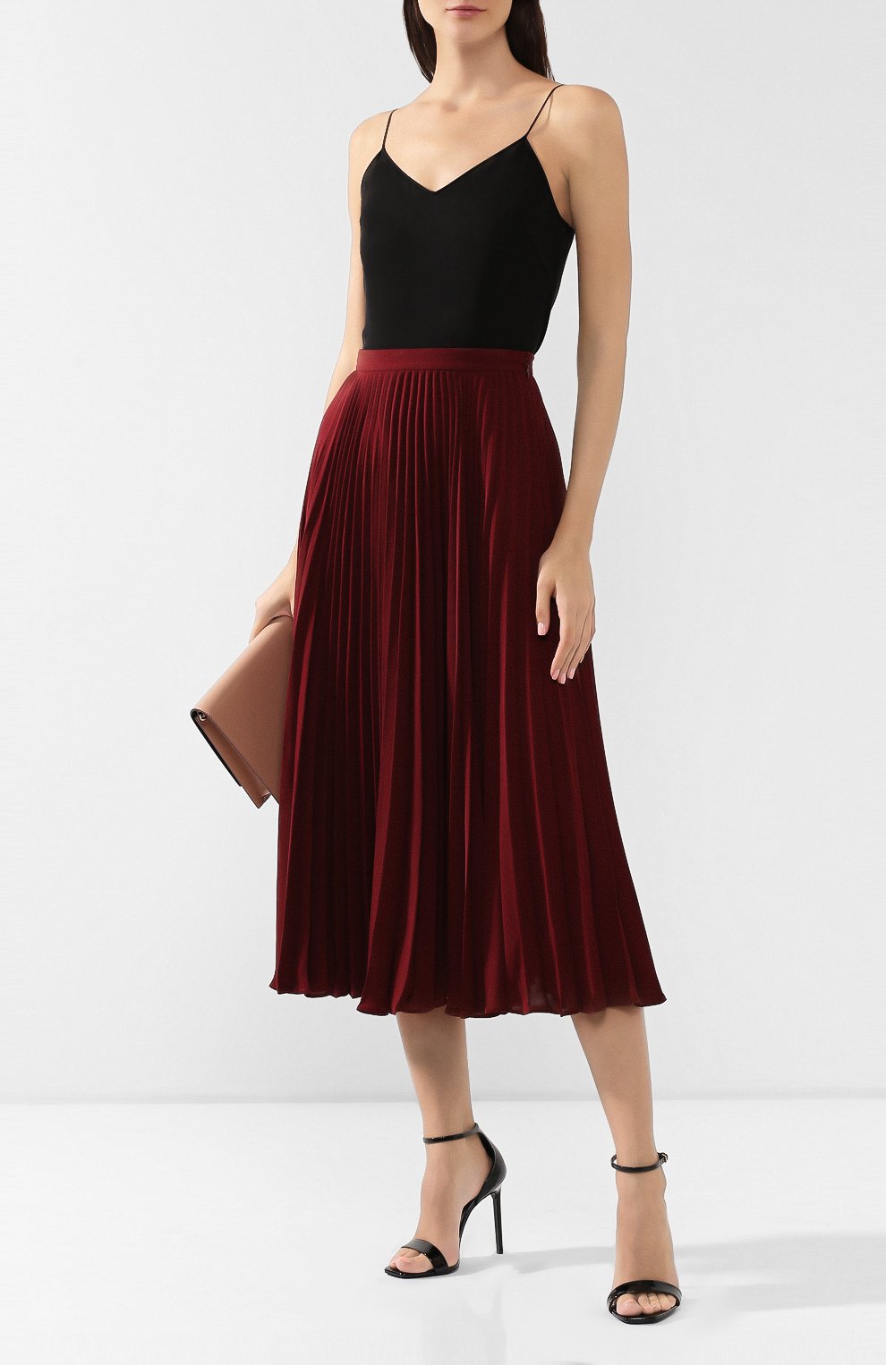 Шелковый топ VALENTINO черного цвета по цене 47400 руб., арт. SB3AE4251MH, фото 2 Шелковый топ VALENTINO, арт. SB3AE4251MH, фото 2
