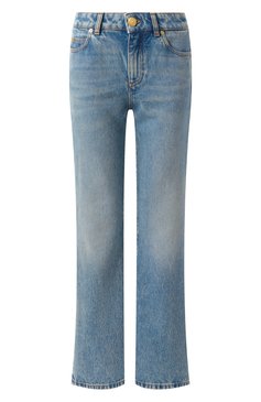 Женские джинсы BALMAIN голубого цвета, арт. EF1MJ130/DF24 | Фото 1 (Длина (брюки, джинсы): Стандартные; Драгоценные камни: Проставлено; Материал сплава: Проставлено; Детали: Делаве; Стили: Кэжуэл; Материал внешний: Деним, Хлопок; Силуэт Ж (брюки и джинсы): Раскле�шенные; Кросс-КТ: Деним)