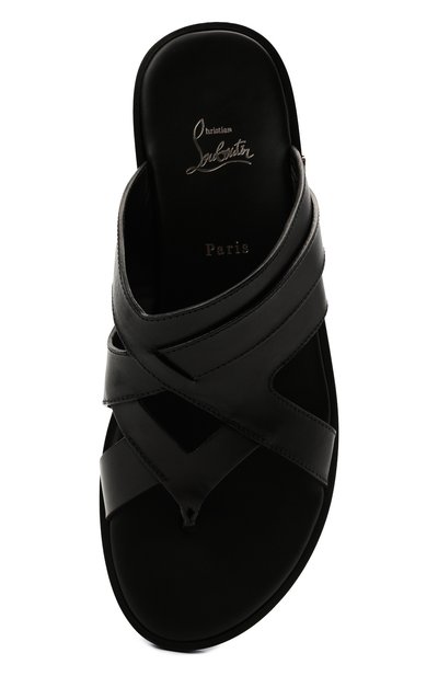 Кожаные шлепанцы sinouhe CHRISTIAN LOUBOUTIN, арт. 3210554/SIN0UHE FLAT, фото 5