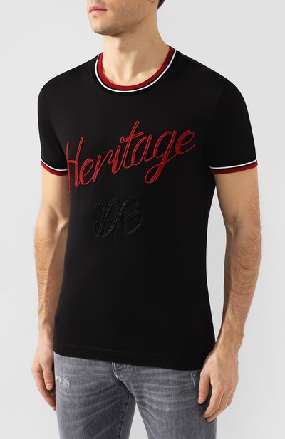 Хлопковая футболка DOLCE & GABBANA, арт. G8KC0Z/G7V0U, фото 3