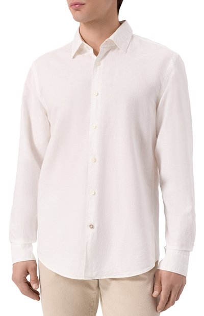 Рубаш�ка изо льна и хлопка BOSS, арт. 50539531, фото 3