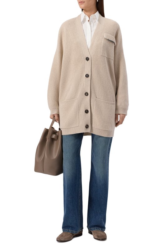 Кашемировый кардиган Brunello Cucinelli M12721716P Бежевый  M12721716P Фото 2