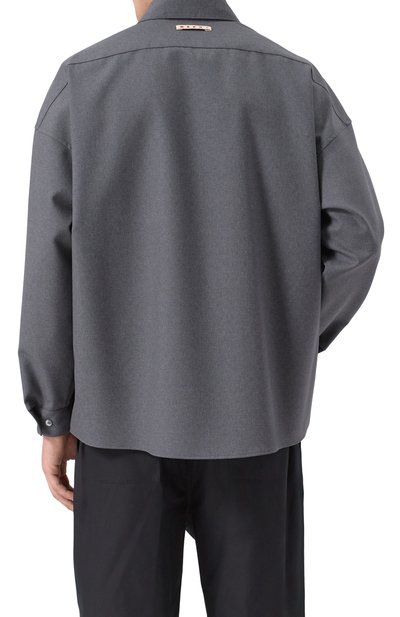 Шерстяная рубашка MARNI, арт. CUMU0061A3/TW839, фото 4