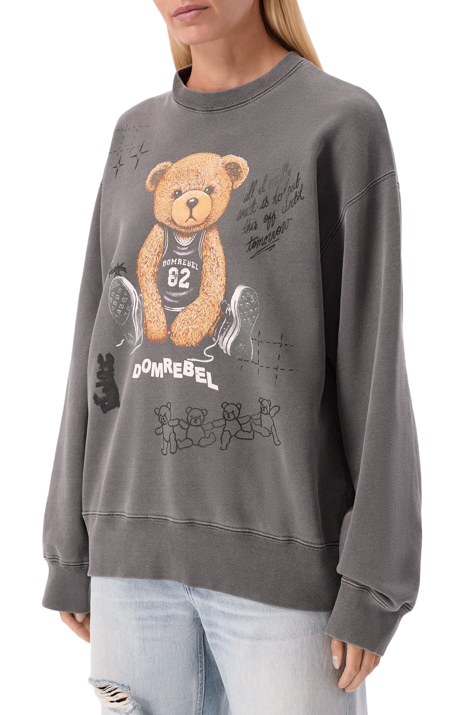 Хлопковый свитшот DOMREBEL, арт. PLAY SKETCH/SWEATSHIRT, фото 3