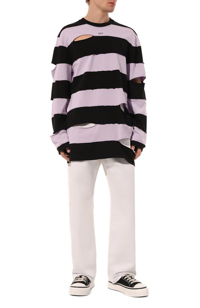 Хлопковый лонгслив OFF-WHITE, арт. 0MAB096W24JER001, фото 2