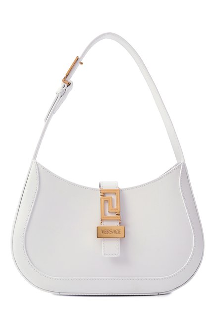 Женская сумка greca goddess small VERSACE белого цвета, арт. 1013167/1A05134 | Фото 1 (Дра�гоценные камни: Проставлено; Материал сплава: Проставлено; Размер: small; Материал: Натуральная кожа)