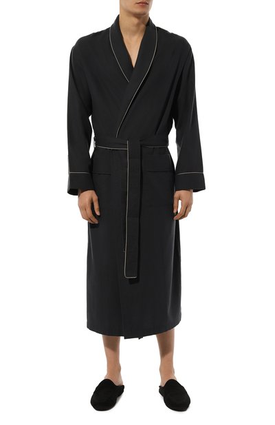 Халат из хлопка и шерсти ZIMMERLI, арт. 4600-75143, фото 3