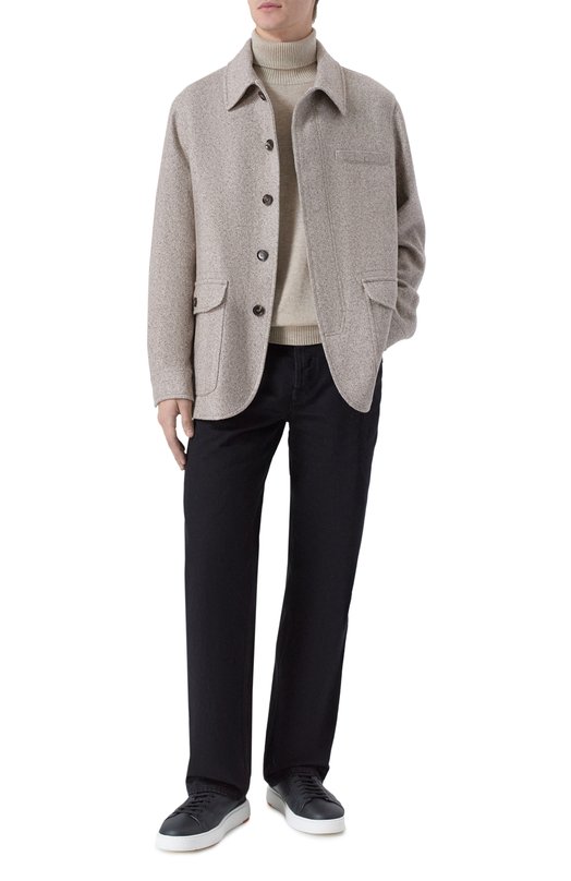 Пиджак из кашемира и шелка Brioni SGQV0L/0D315 Бежевый  SGQV0L/0D315 Фото 2