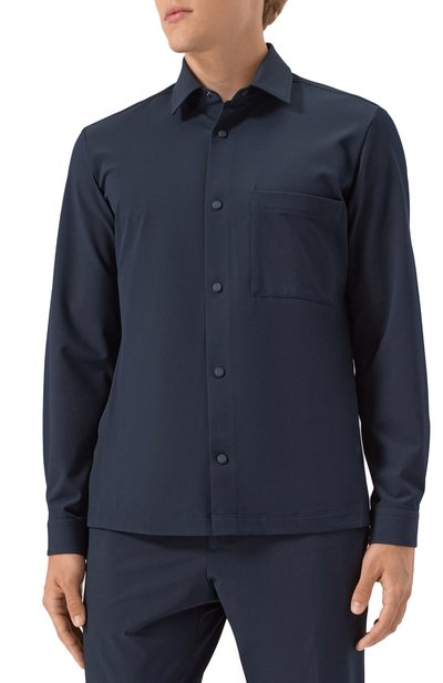 Рубашка BOSS темно-синего цвета по цене 29950 руб., арт. 50545325, фото 3 Рубашка BOSS, арт. 50545325, фото 3