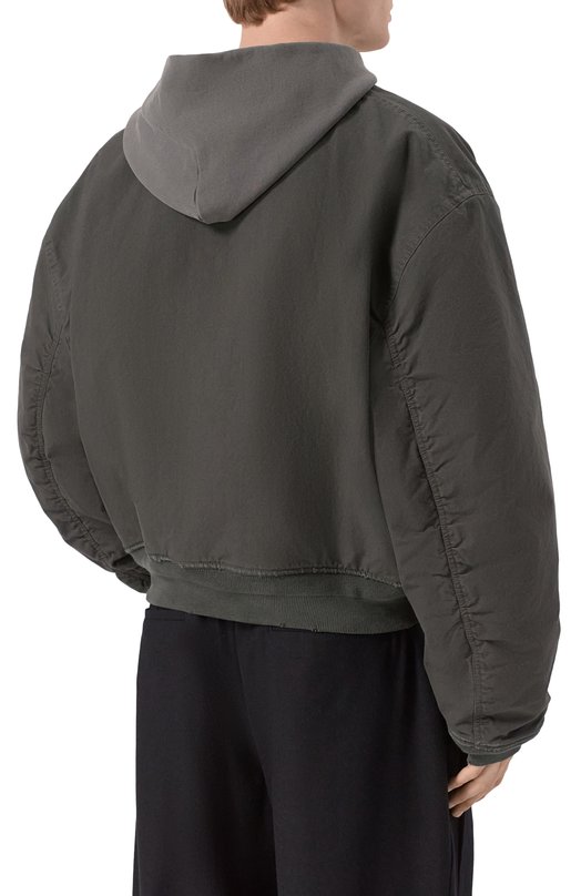 Хлопковый бомбер Balenciaga 857699/TTP10 Зелёный  857699/TTP10 Фото 4