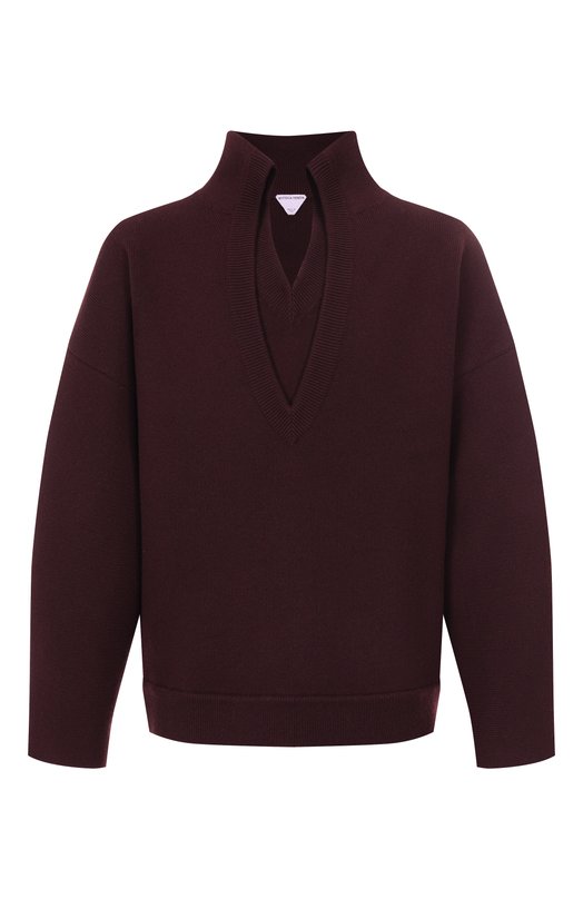 Шерстяной свитер Bottega Veneta 801937/V4QJ0 Коричневый 801937/V4QJ0