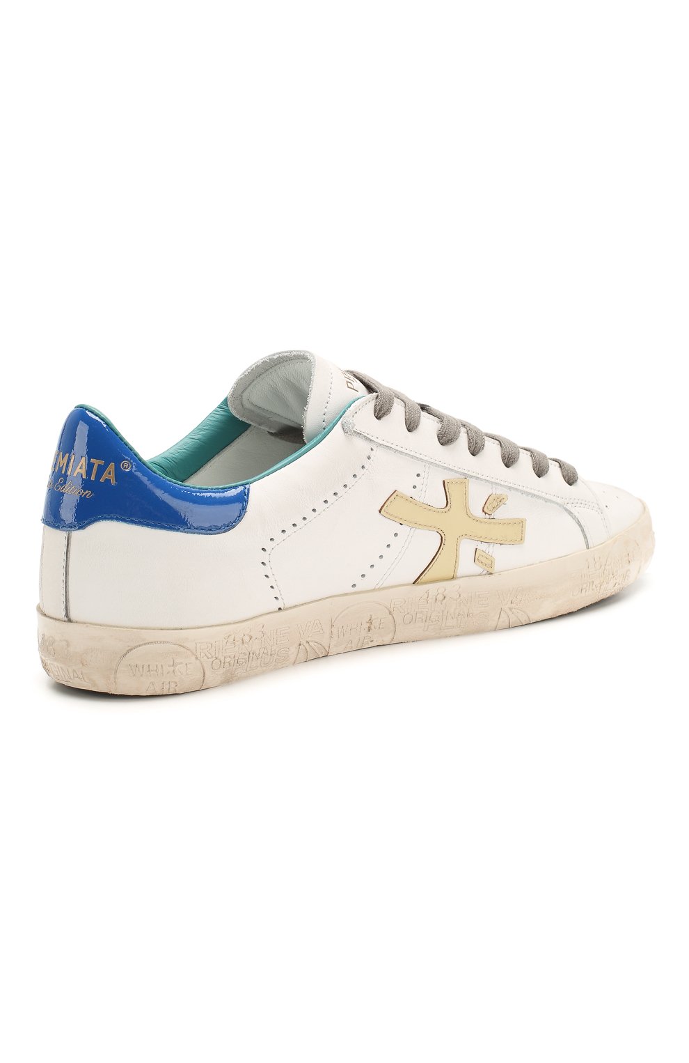 Кожаные кеды steven PREMIATA синего цвета по цене 30950 руб., арт. STEVEN-D/VAR4716, фото 4 Кожаные кеды steven PREMIATA, арт. STEVEN-D/VAR4716, фото 4