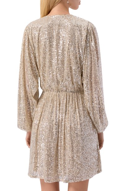 Платье с отделкой пайетками BOSS ORANGE золотого цвета по цене 21550 руб., арт. 50548326, фото 3 Платье с отделкой пайетками BOSS ORANGE, арт. 50548326, фото 3