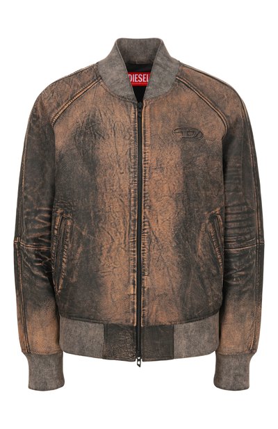 Женская кожаный бомбер DIESEL, арт. A20336/0BKBH