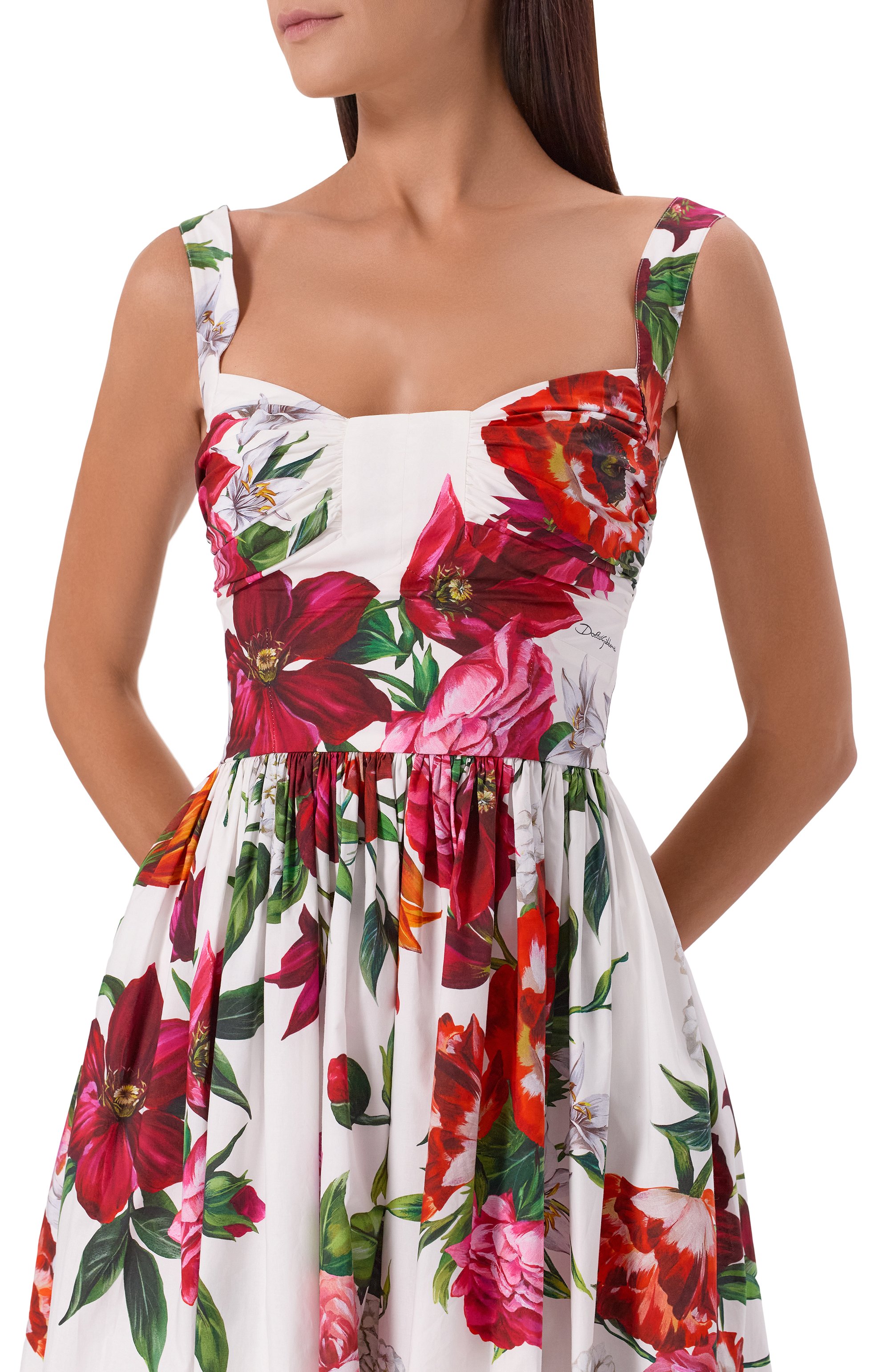 Хлопковое платье DOLCE & GABBANA, арт. F6TVJT/HS5TQ, фото 5