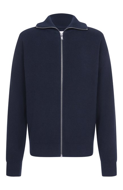 Мужской хлопковый кардиган JIL SANDER темно-синего цвета, арт. J47HP0001-J15365 | Фото 1 (Материал сплава: Проставлено; Длина (для топов): Стандартные; Рукава: Длинные; Драгоценные камни: Проставлено; Материал внешний: Хлопок)
