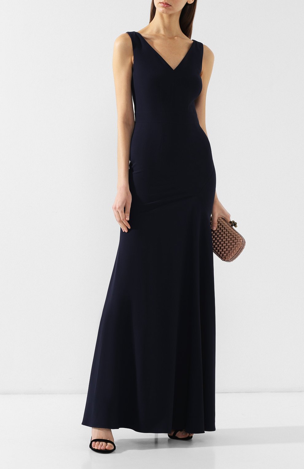 Приталенное платье-макси ALEXANDER MCQUEEN синего цвета по цене 299500 руб., арт. 558803/QME40, фото 2 Приталенное платье-макси ALEXANDER MCQUEEN, арт. 558803/QME40, фото 2