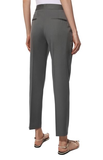 Шерстяные брюки JIL SANDER серого цвета по цене 79950 руб., арт. JSCU300701-WU202500, фото 4 Шерстяные брюки JIL SANDER, арт. JSCU300701-WU202500, фото 4
