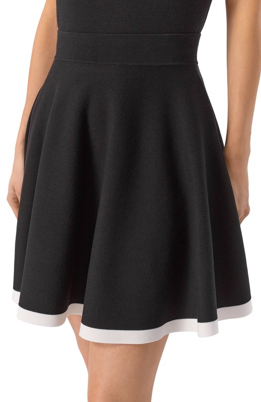 Юбка из хлопка и вискозы Nina Ricci 26PMJU025/ML0596 Чёрный  26PMJU025/ML0596 Фото 5