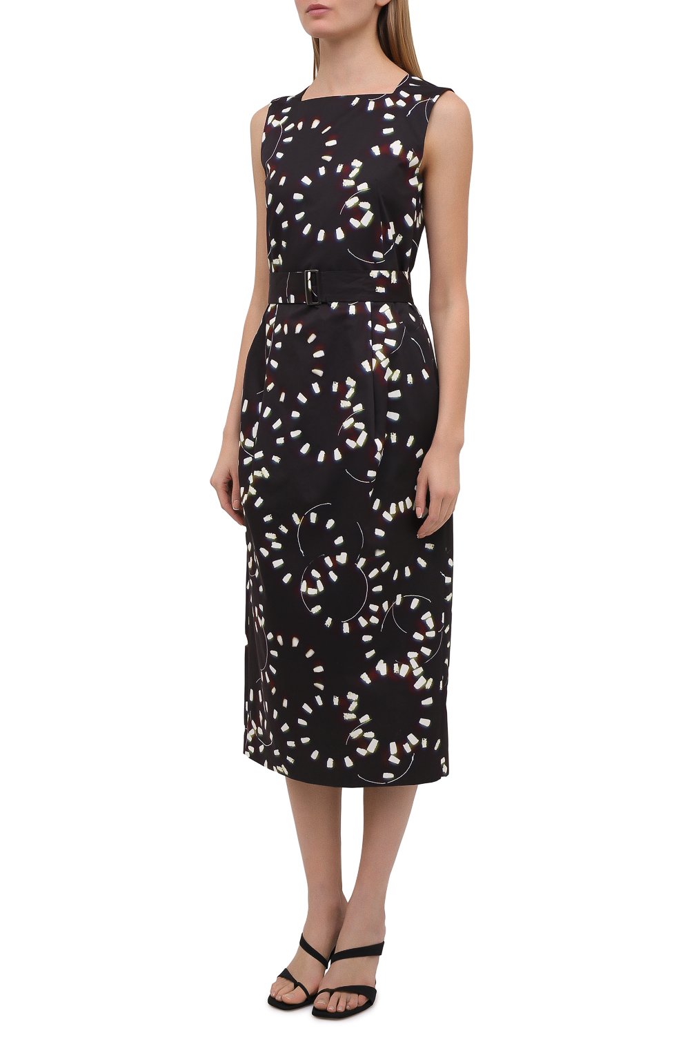 Платье из хлопка DRIES VAN NOTEN черного цвета по цене 126000 руб., арт. 211-31079-2093, фото 3 Платье из хлопка DRIES VAN NOTEN, арт. 211-31079-2093, фото 3