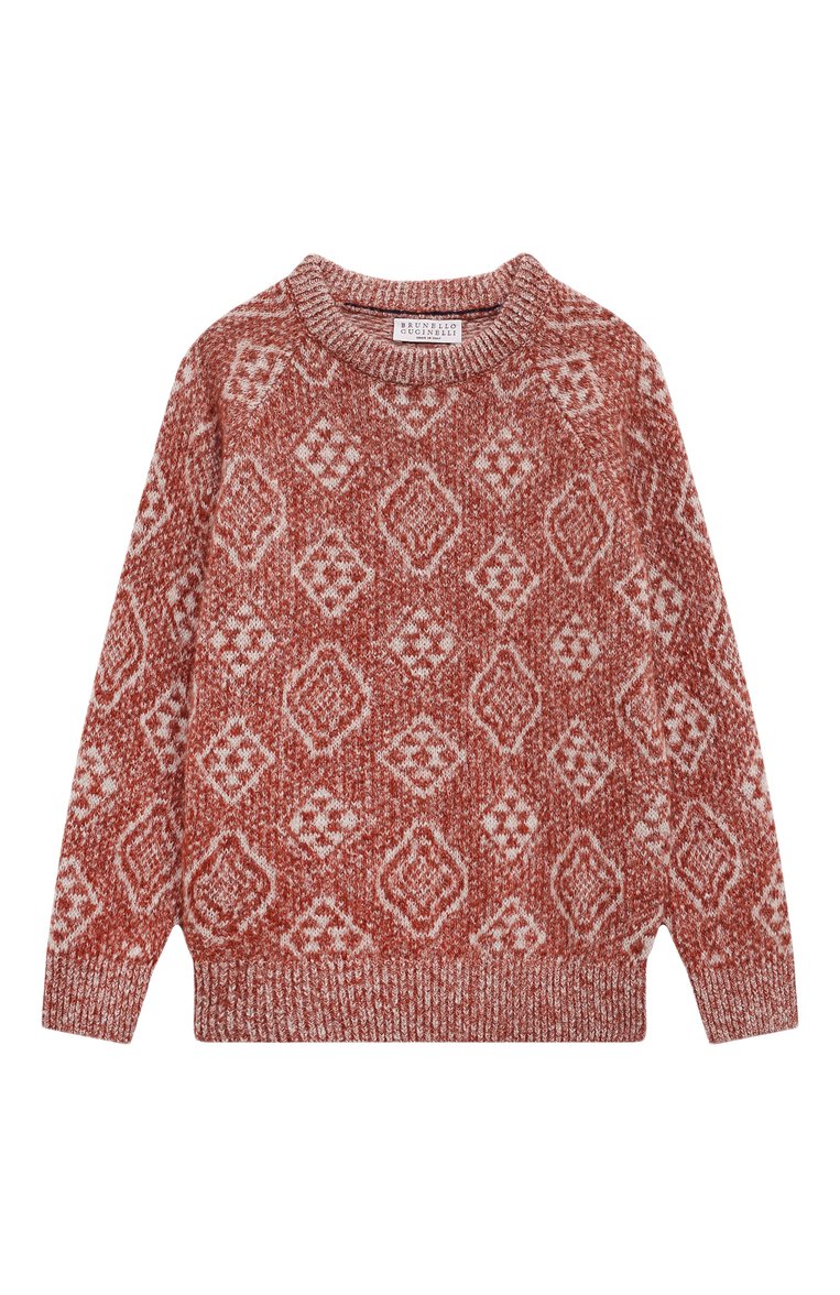 Свитер из шерсти и хлопка BRUNELLO CUCINELLI, арт. BS0M74200A, фото 1