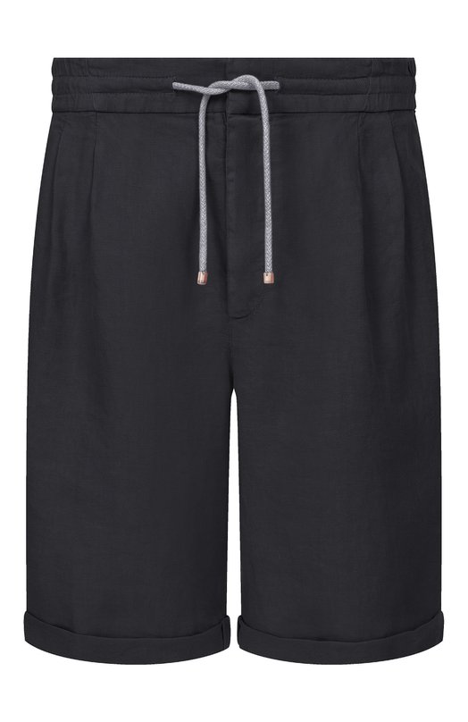 Льняные шорты Brunello Cucinelli M243DU0020 Чёрный M243DU0020