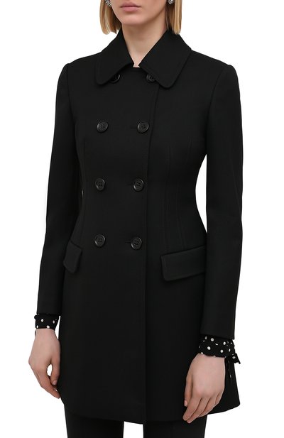 Пальто REDVALENTINO черного цвета по цене 83450 руб., арт. VR3CAD20/1Y1, фото 3 Пальто REDVALENTINO, арт. VR3CAD20/1Y1, фото 3