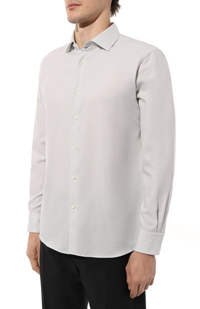 Рубашка из хлопка и кашемира ZEGNA, арт. SRF5/UEX45A8, фото 3