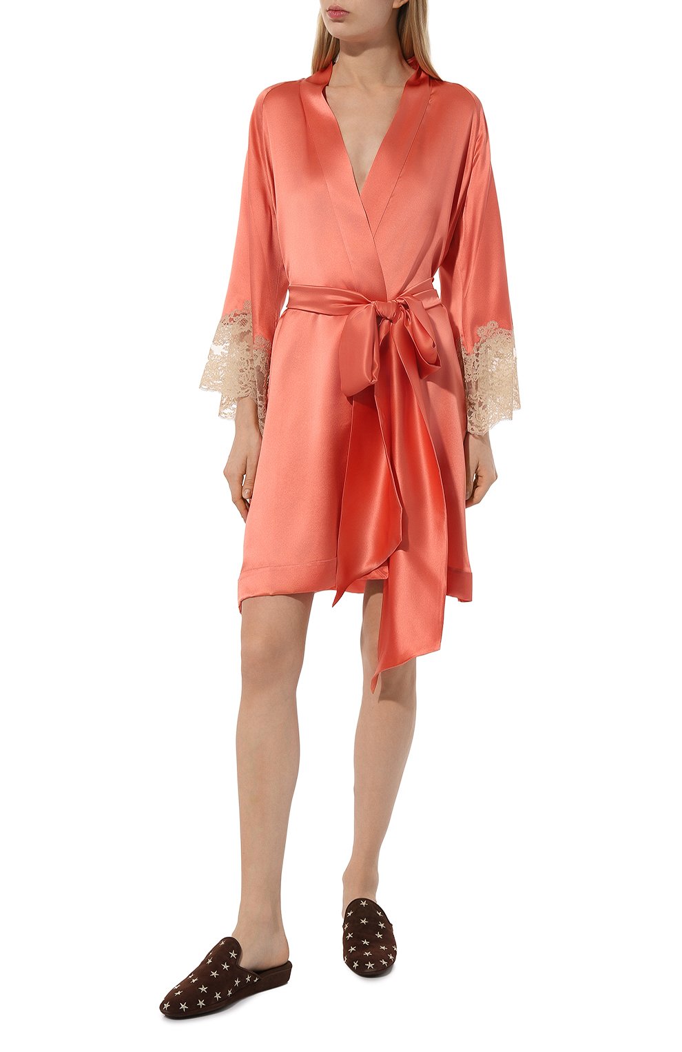 Шелковый халат CARINE GILSON, арт. AG0984VS, фото 2