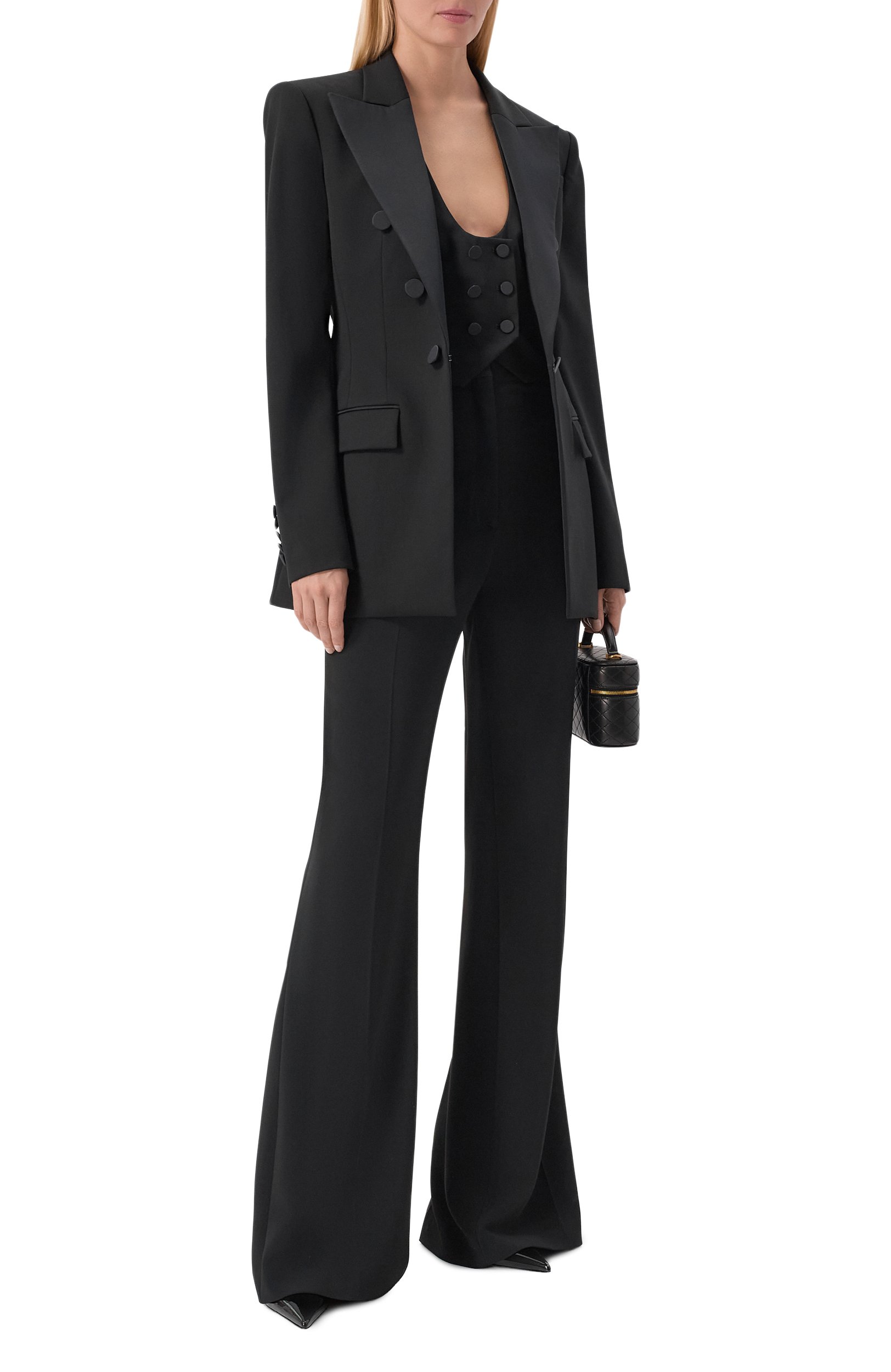 Шерстяной жилет ZUHAIR MURAD черного цвета по цене 220000 руб., арт. PVT26315/W0W0005, фото 2 Шерстяной жилет ZUHAIR MURAD, арт. PVT26315/W0W0005, фото 2