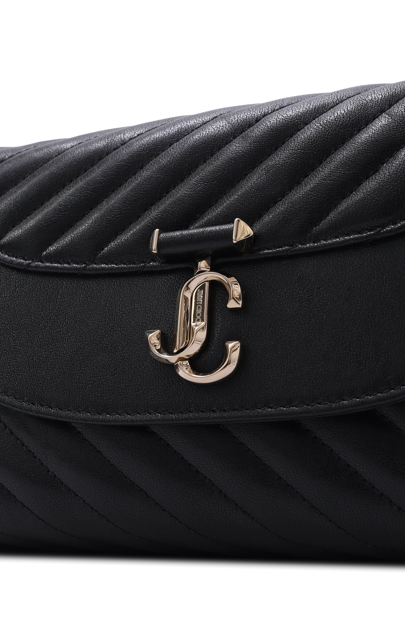Сумка curve small JIMMY CHOO черного цвета по цене 177500 руб., арт. AVNCURT0PHANQ0J, фото 6 Сумка curve small JIMMY CHOO, арт. AVNCURT0PHANQ0J, фото 6