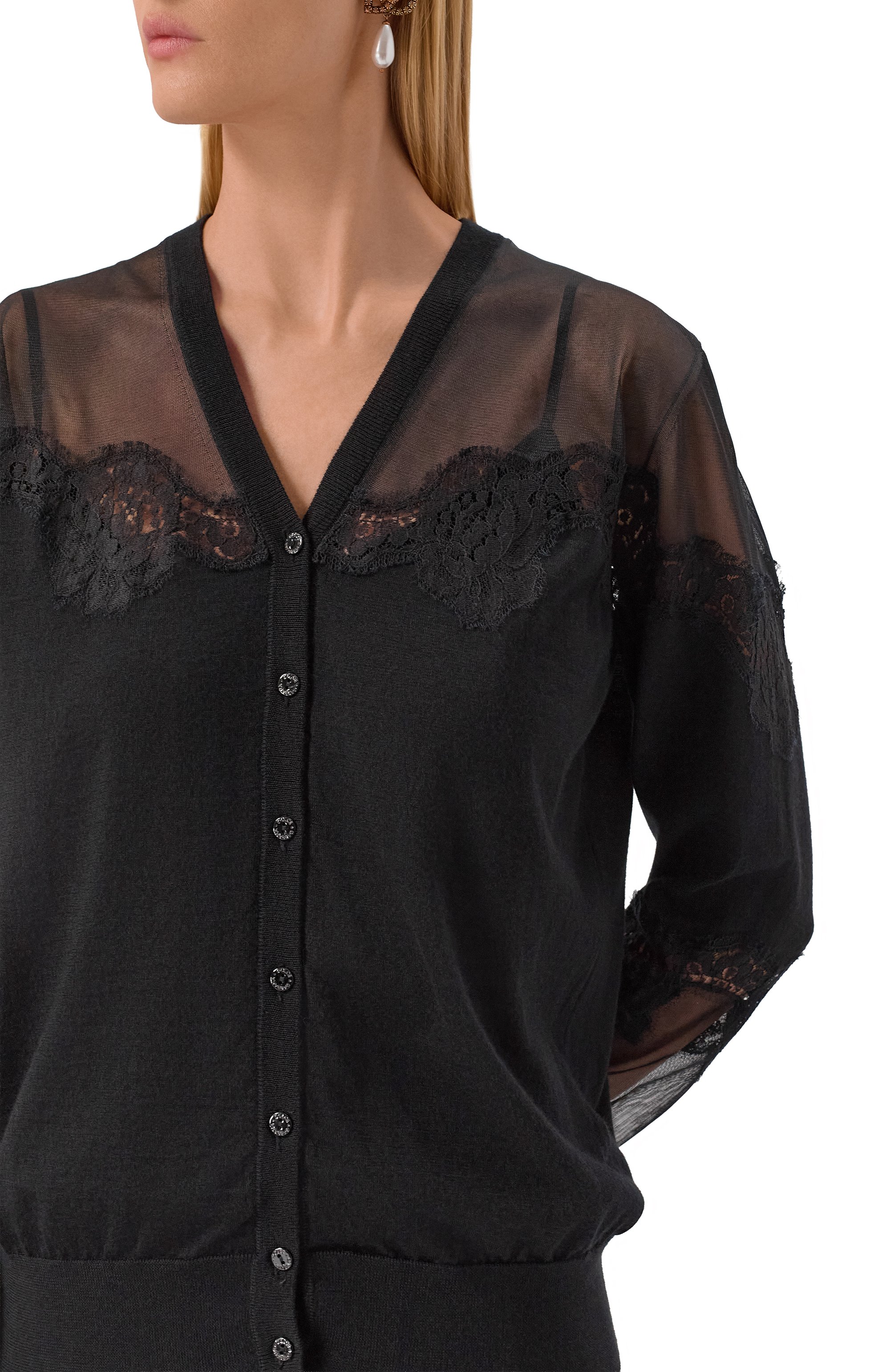 Кардиган из кашемира и шелка DOLCE & GABBANA, арт. FXF99T/JCMY0, фото 5