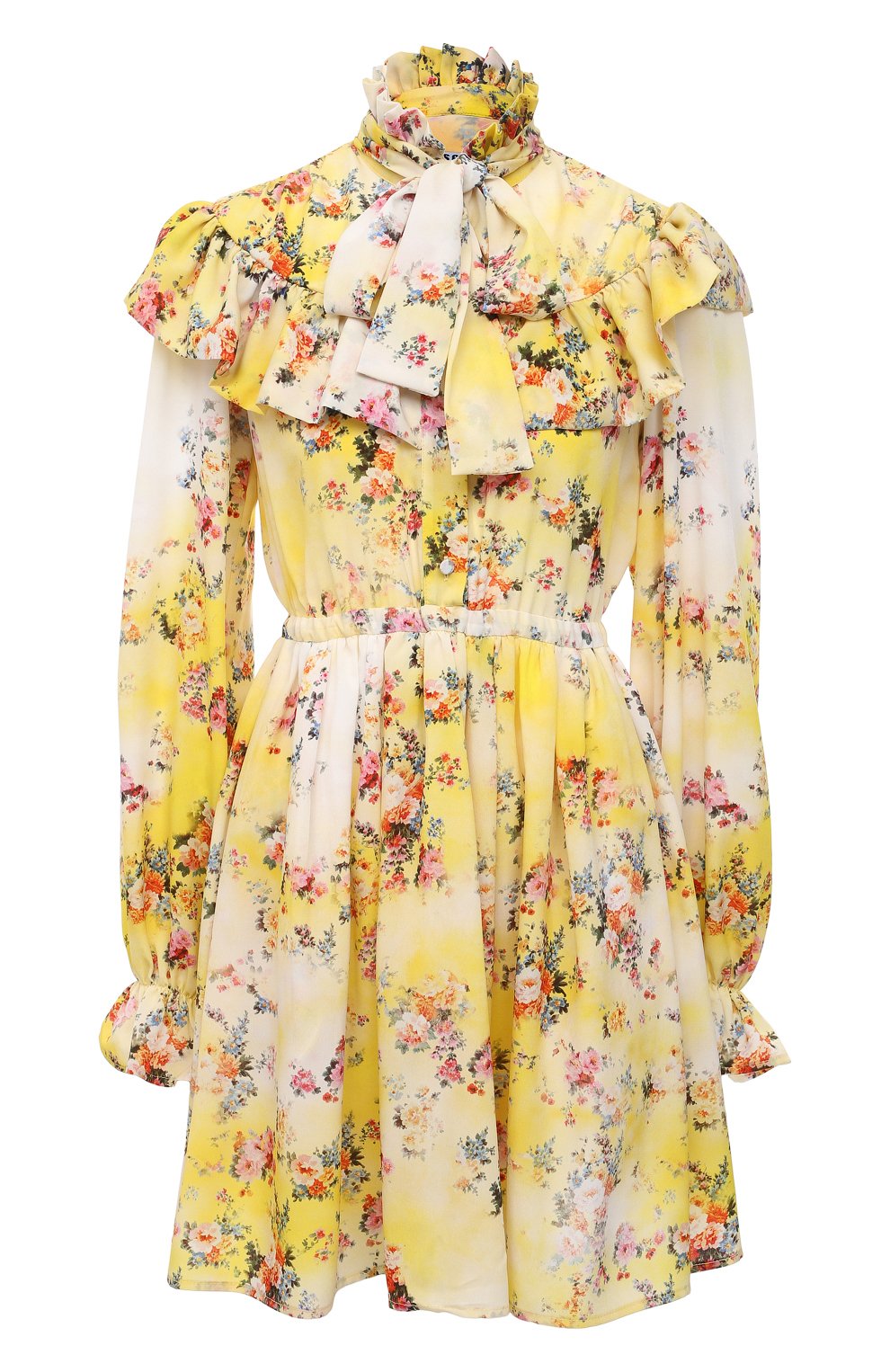 Платье MSGM желтого цвета по цене 57200 руб., арт. 3041MDA20 217152, фото 1 Платье MSGM, арт. 3041MDA20 217152, фото 1