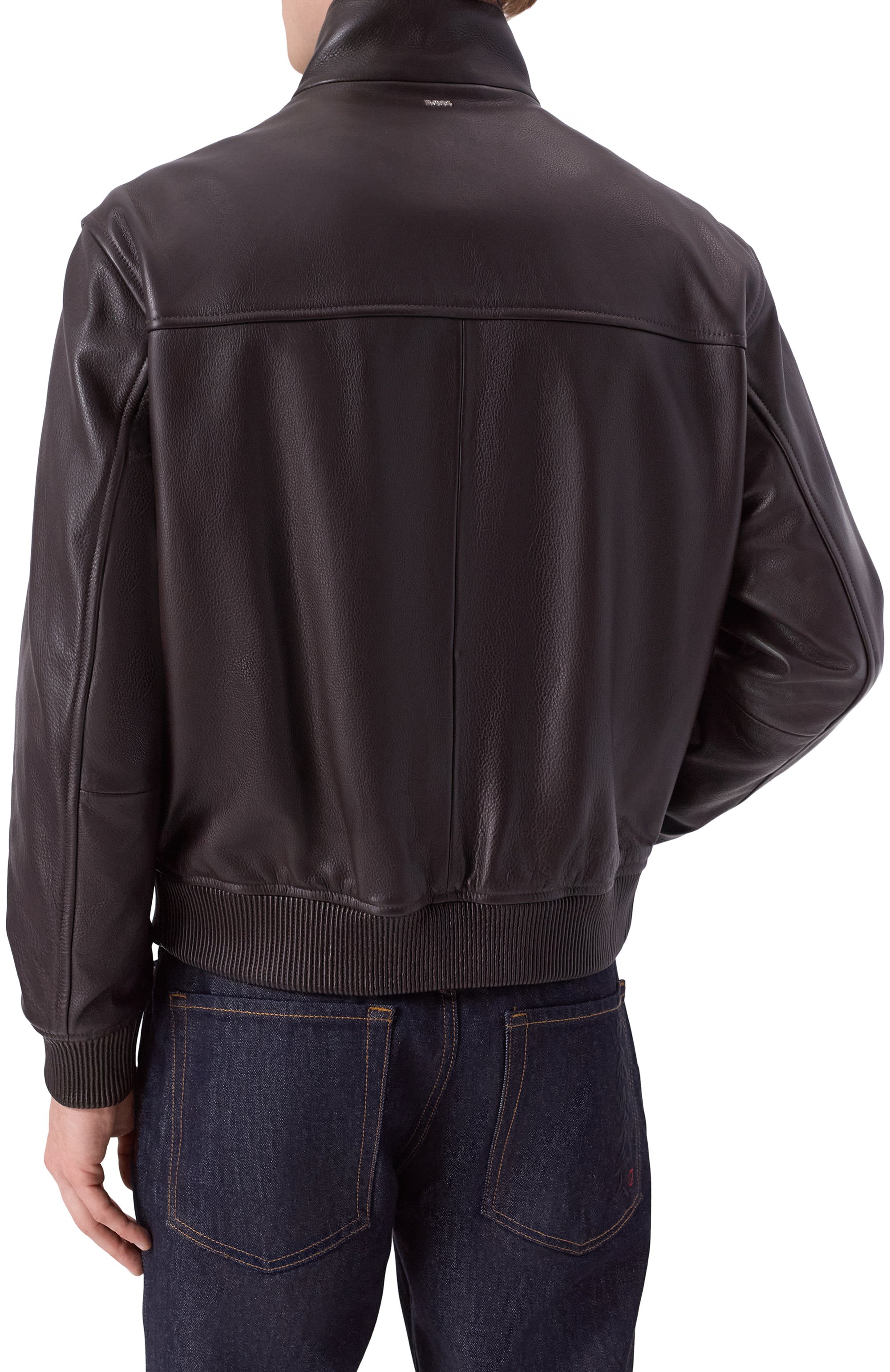 Кожаный бомбер BOSS, арт. 50547589, фото 4