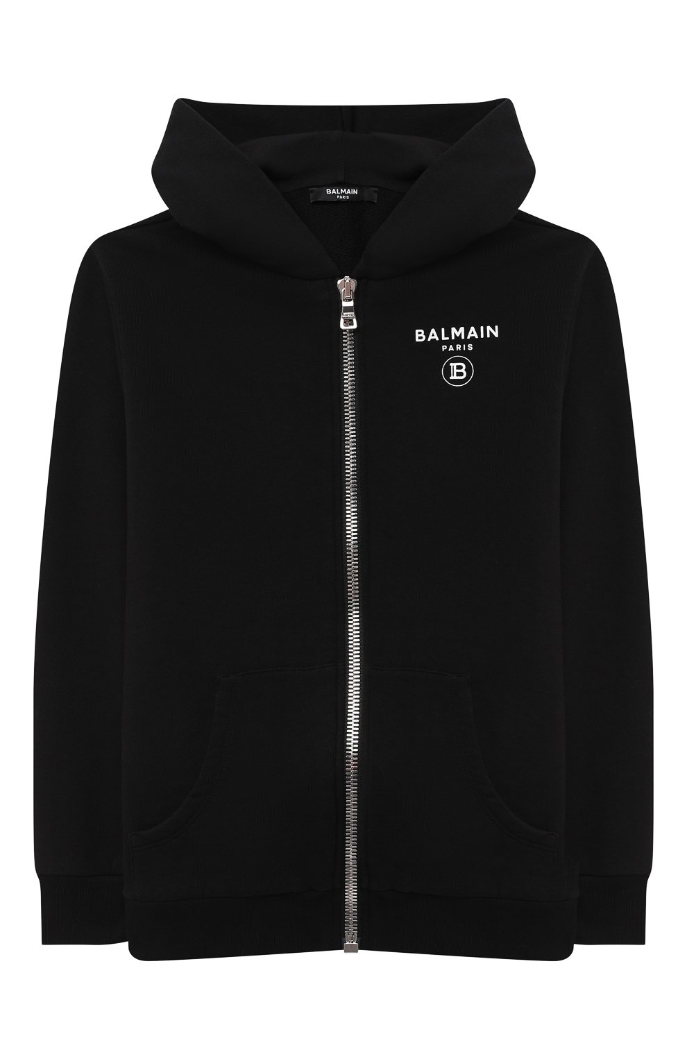 Хлопковая толстовка BALMAIN черного цвета по цене 35650 руб., арт. 6N4680/NX320/12-16, фото 1 Хлопковая толстовка BALMAIN, арт. 6N4680/NX320/12-16, фото 1