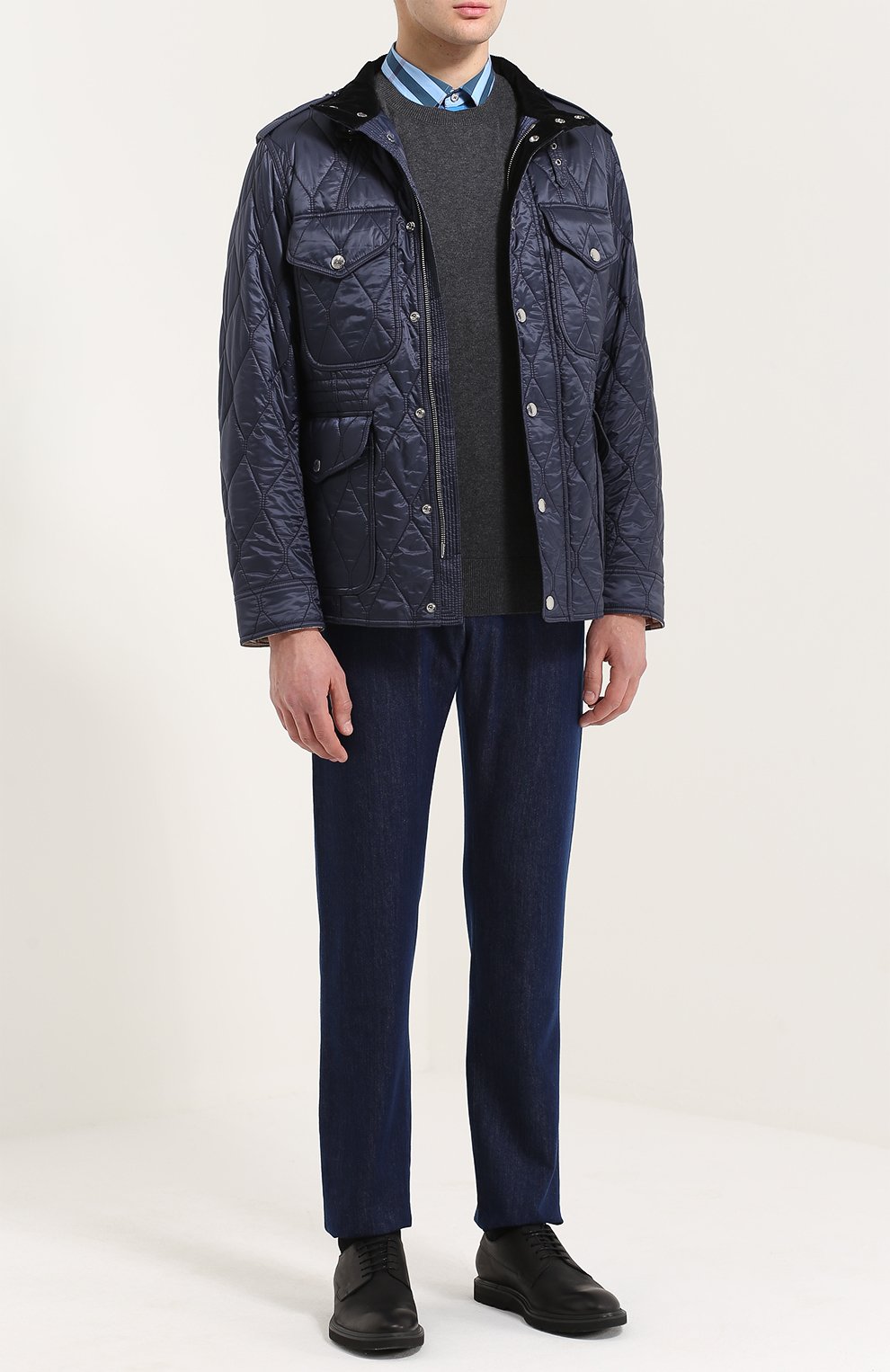 Утепленная стеганая куртка с воротником-стойкой BURBERRY, арт. 4005516, фото 2