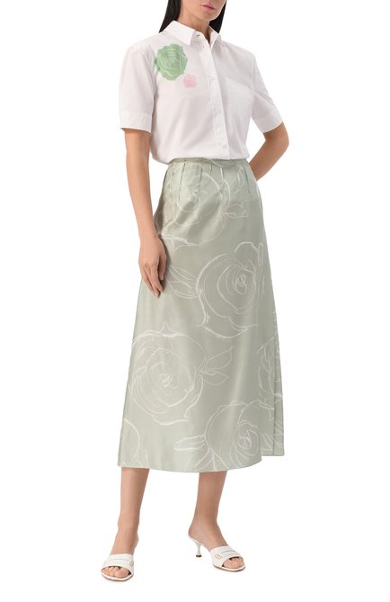 Женская хлопковая рубашка MARNI, арт. CAMA0623A1/USCX63